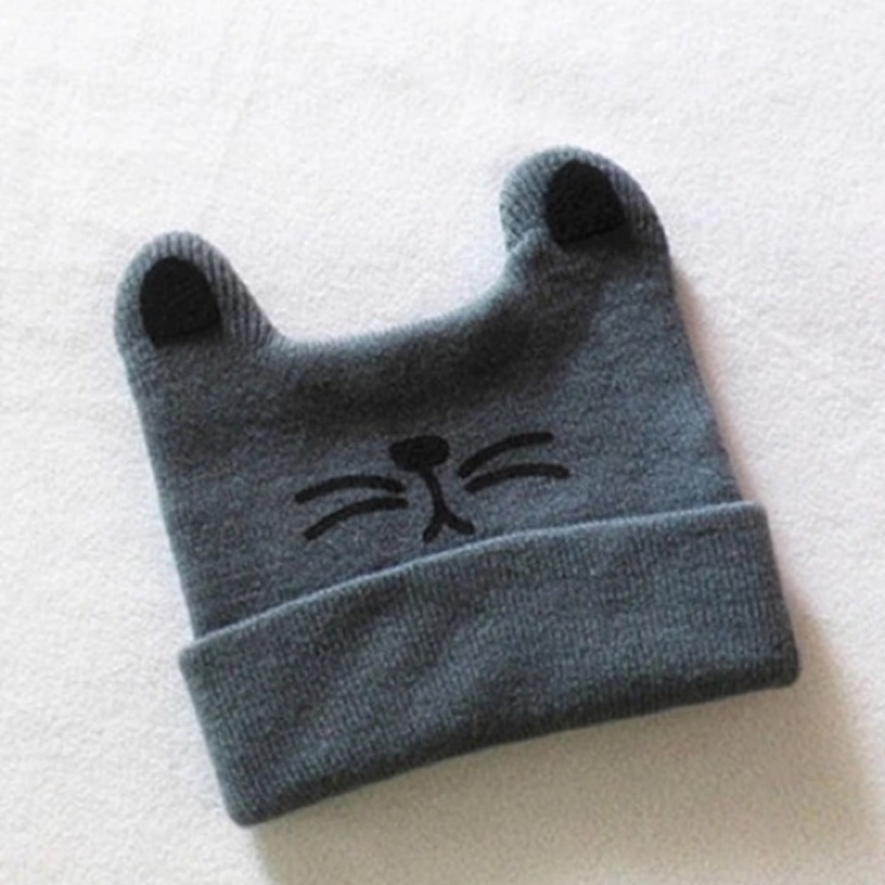 COPY - Baby Hat Knitted Cap - CAT